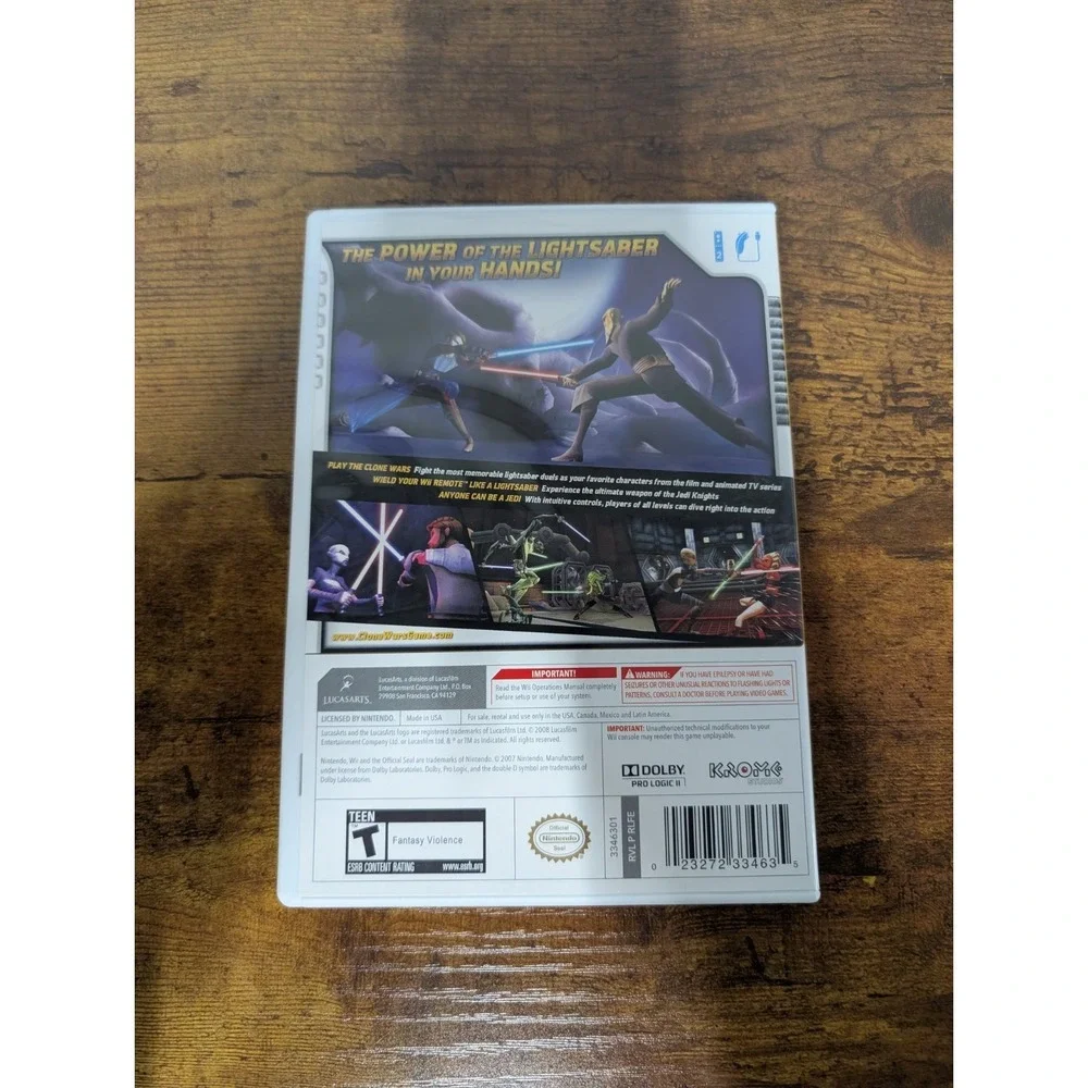 Star Wars: The‎ Clone Wars  Lightsaber Duels Nintendo Wii, 2008 CIB W/ Manual